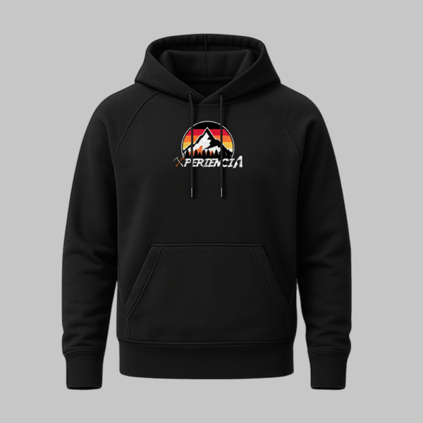 Hoodie Negro Unisex Xperiencia Oso Escalador